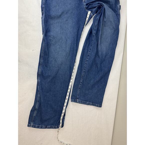 GAP Men's 90s Loose Carpenter Mid Rise Jeans Baggy Relaxed Y2K 33 * 34 Tall - Picture 4 of 12
